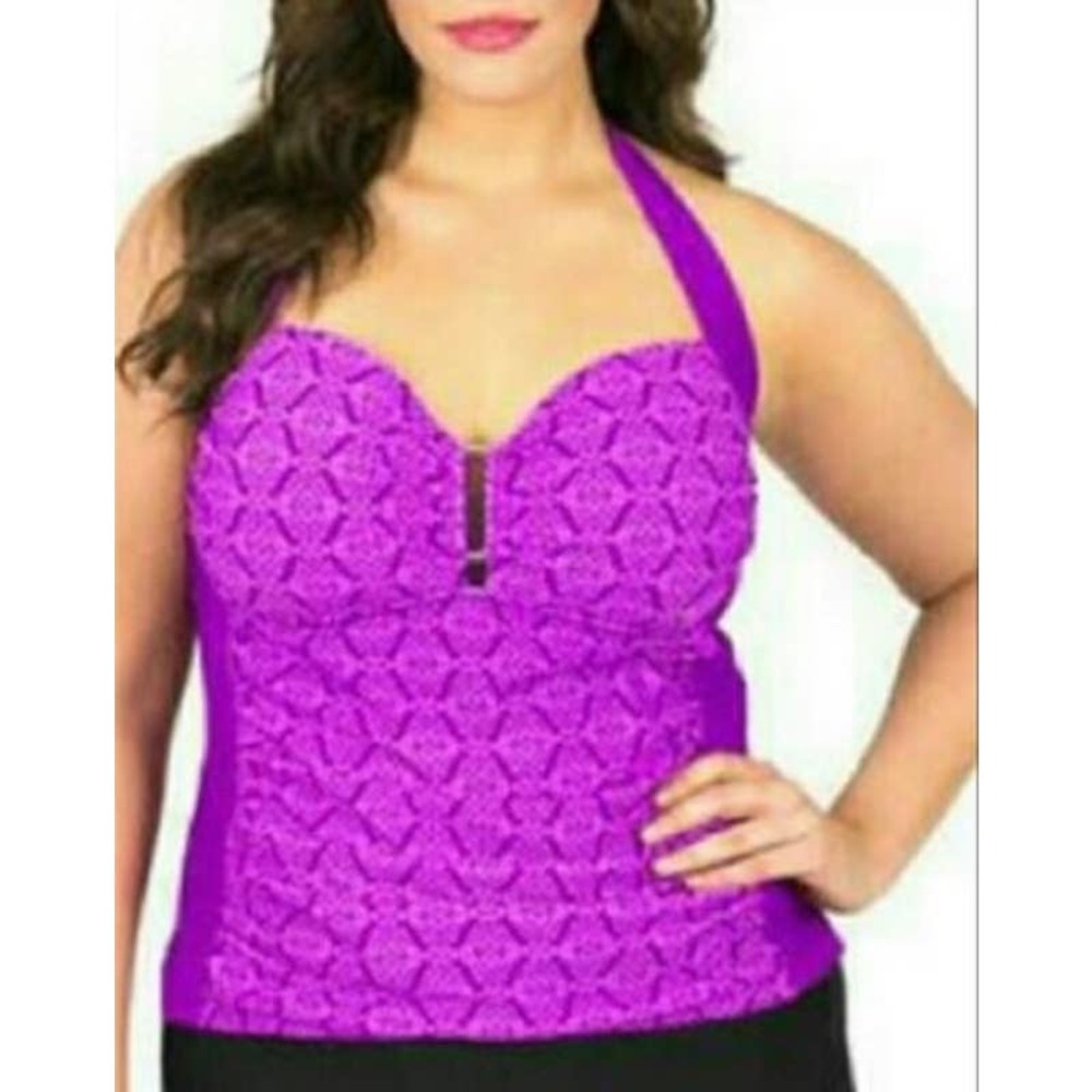 NEW Catalina PLUS Swim Tankini Halter Top Swimwear